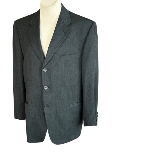 Joseph Abboud Gray 100% Wool 3 Button Suit Pleated Pants Size 41S - Picture 9 of 9